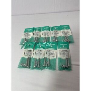 x9 -Machine Screws Bolts 1/4-20x3 Hillman Combo RoundW/Nut Zinc 2 Pcs 491320